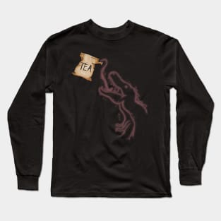 Tea-Rex T-Rex Tea Powder Drawing Long Sleeve T-Shirt